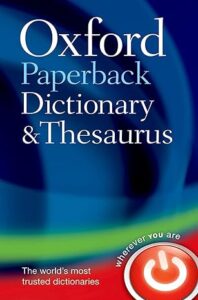 Oxford Dictionary & Thesaurus (White Print) Hard Cover
